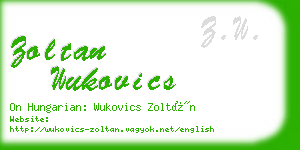 zoltan wukovics business card